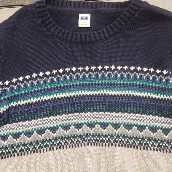 Janie and Jack Toddler Boys Fair Isle Sweater Size 6 - Picture 3 of 3